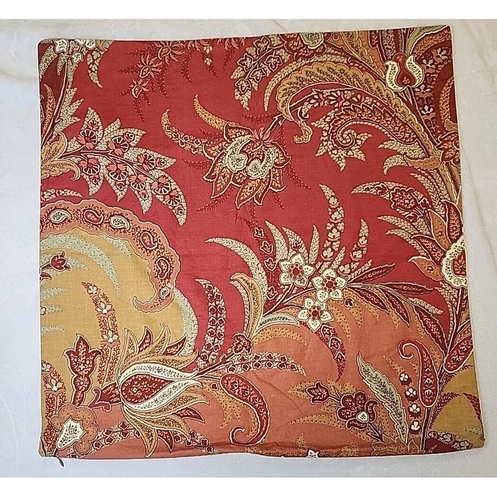 Pottery Barn Madeline‎ Palampore Euro Sham 24x24 Linen Blend NWOT Floral